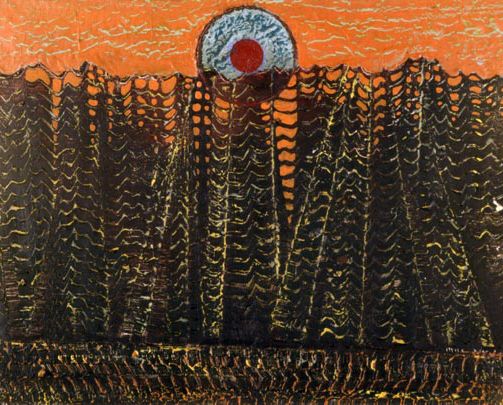 Max Ernst, La Forêt, 1927, technique de grattage