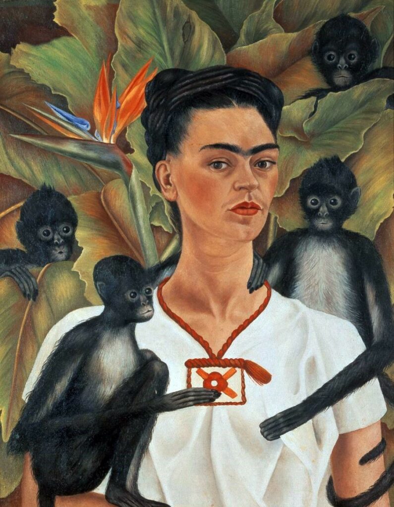 Autoportrait avec des singes, 1943