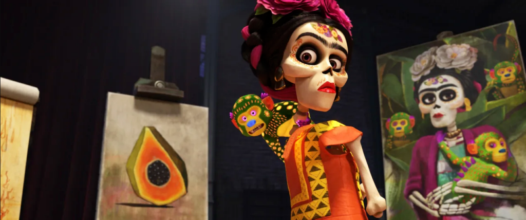 Frida Kahlo dans Coco, Lee Unkrich, Adrian Molina, 2017, coproduction Disney et Pixar