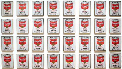 Campbell's Soup Cans, Andy Warhol, pop art, 1962 