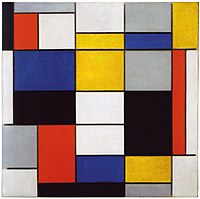 Composition A, Piet Mondrian, mouvement de Stijl, 1920 