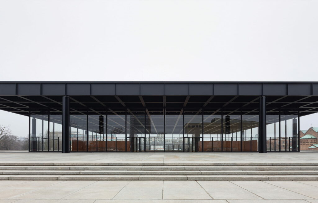 Nouvelle Galerie Nationale Berlin, Ludwig Mies van der Rohe, 1968, bâtiment rénové en 2021 