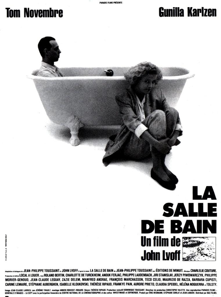 Affiche du film La salle de bain scénarisé par Jean-Philippe Toussaint, 1988