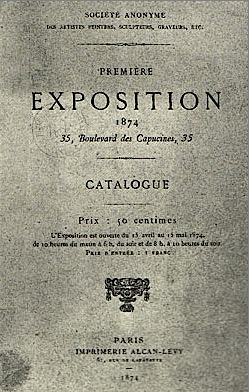 Couverture du catalogue d'exposition de la première exposition impressionniste