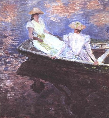 Deux femmes dans un bateau, Claude Monet, date inconnue 