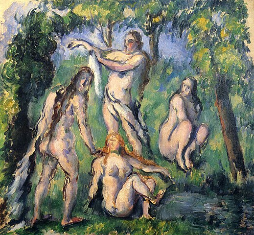 Quatre baigneuses, Paul Cézanne, vers 1880 