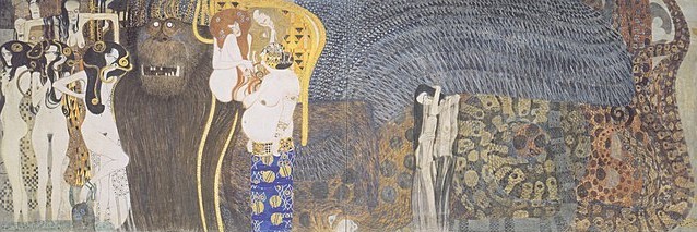 Les Trois Gorgones, Les Forces du Mal, Douleur Distordante, Partie de la frise Beethoven, 1902