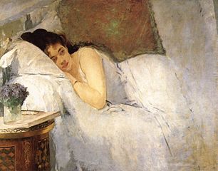 Le réveil, Eva Gonzalès, 1876 