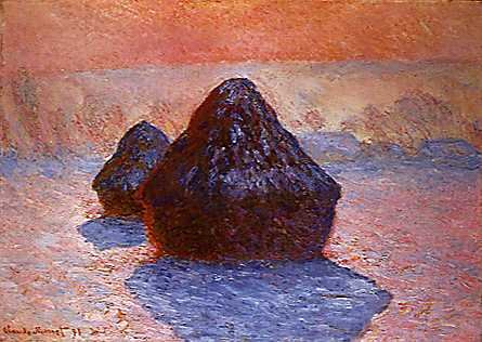 Les Meules, Effet de gelée blanche, Claude Monet,1891, National Gallery of Scotland, Ecosse 