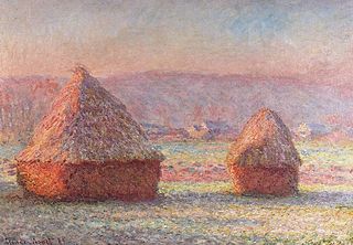 Les Meules, Effet de gelée blanche, levée de soleil, Claude Monet, 1889
