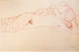 esquisse de femme nue par Gustav Klimt, date inconnue