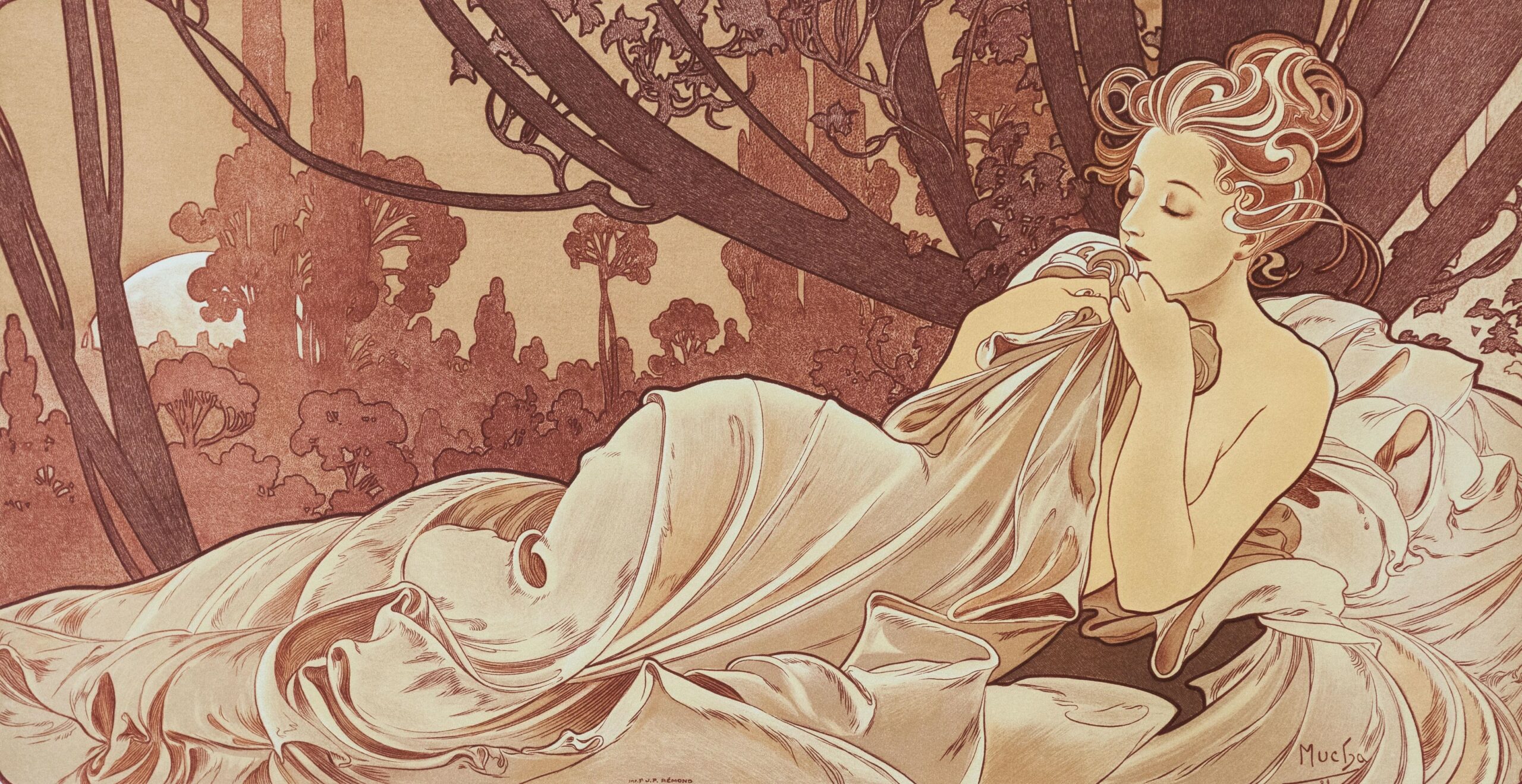 Crépuscule, Alphonse Mucha, 1899