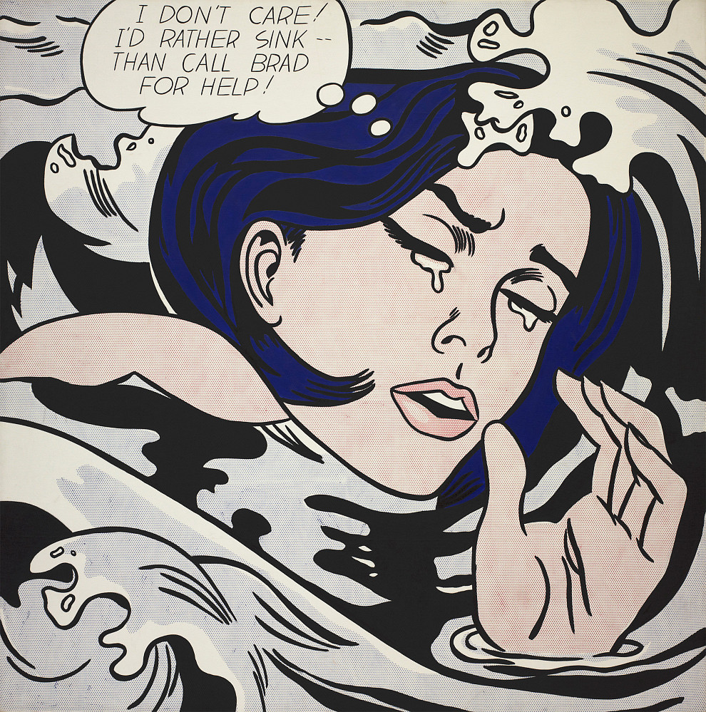 Fille qui se noie, Roy Lichtenstein, 1963