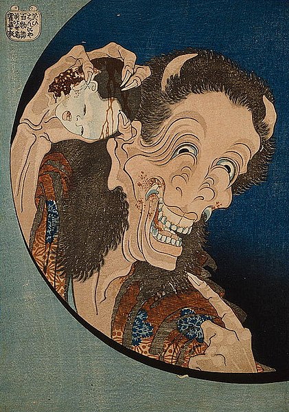 Le démon rieur, Hokusai, 1830