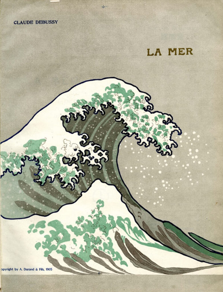 Couverture de la partition La Mer de Claude Debussy, 1905