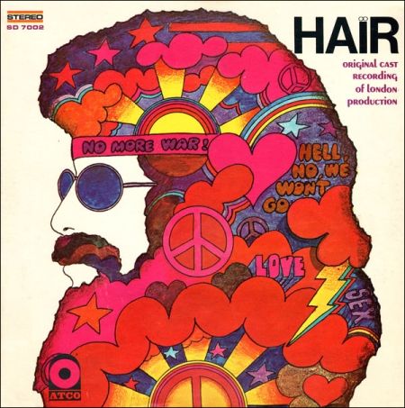 Affiche de la comédie musicale Hair, 1968