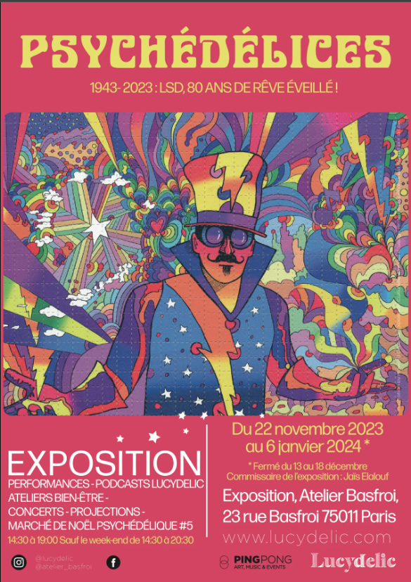 Affiche de l'exposition Psychédélices 