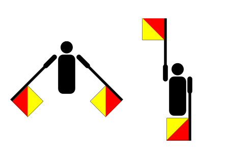 Symbole sémaphore N et D 