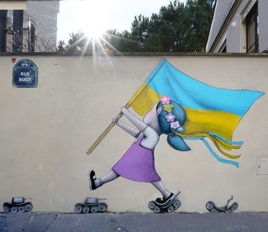 œuvre de soutien à l'Ukraine, Seth, avril 2022 