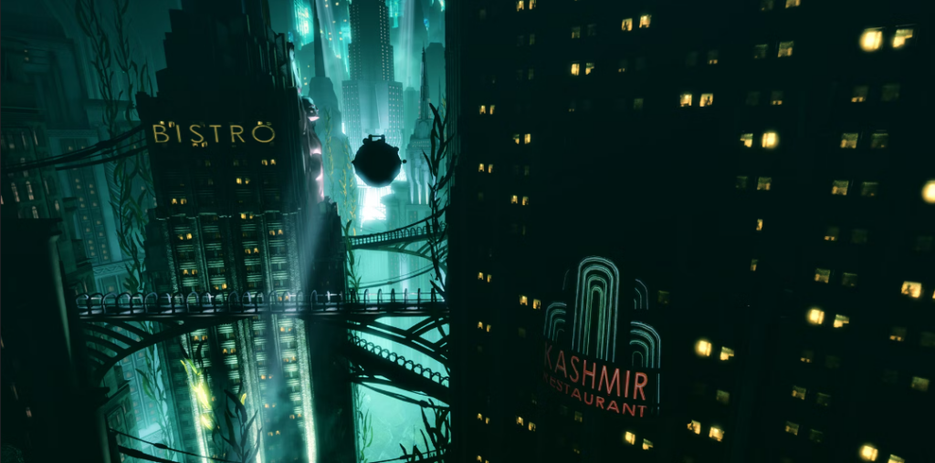 Ville de Rapture, lieu d'action des deux premiers volets de la série de jeux Bioshock 