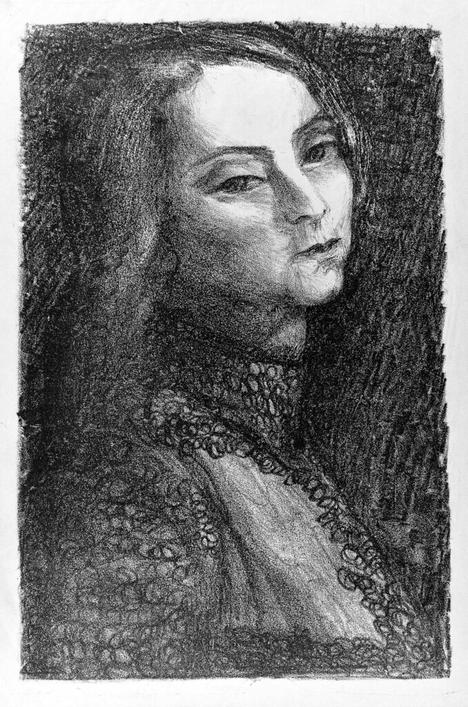 Autoportrait, Jacqueline Marval, lithographie, 1897