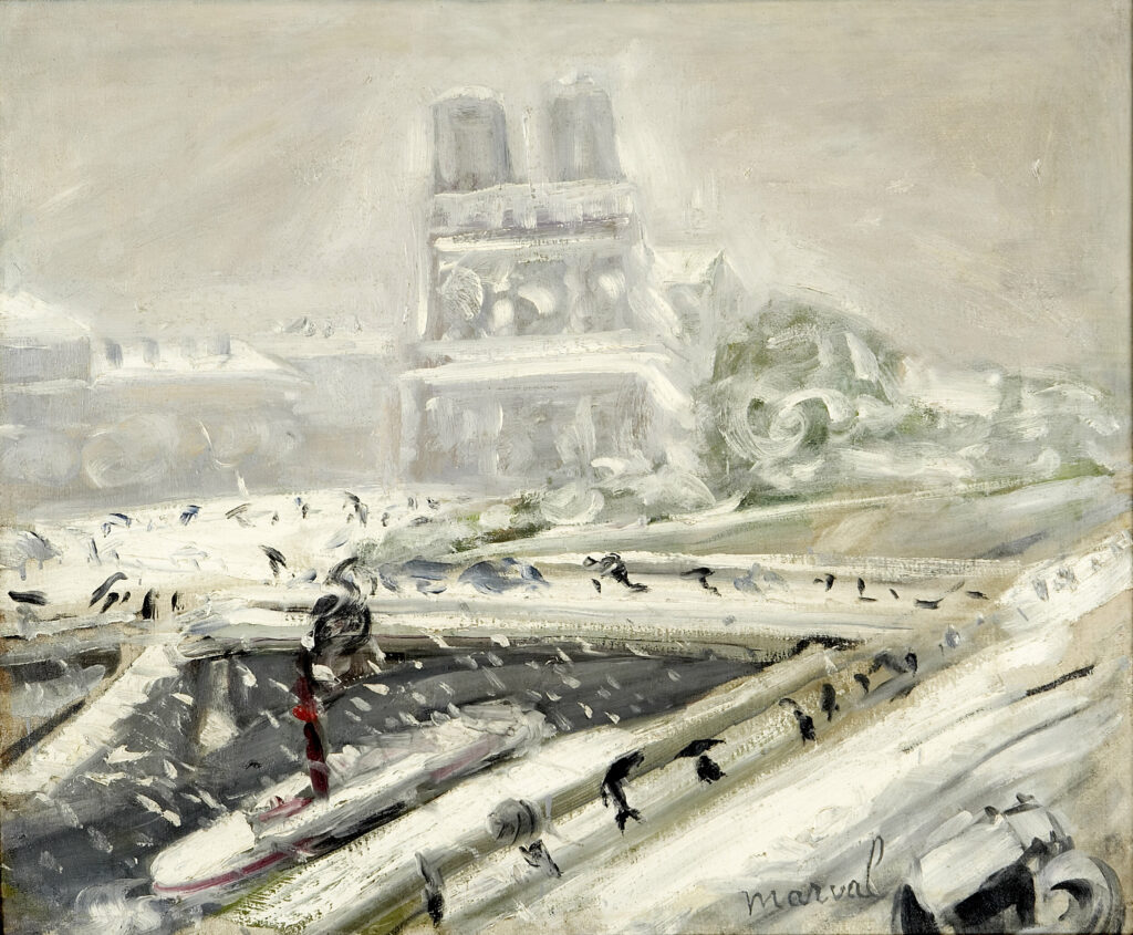 Tempête de Neige sur Notre-Dame, Jacqueline Marval, 1917