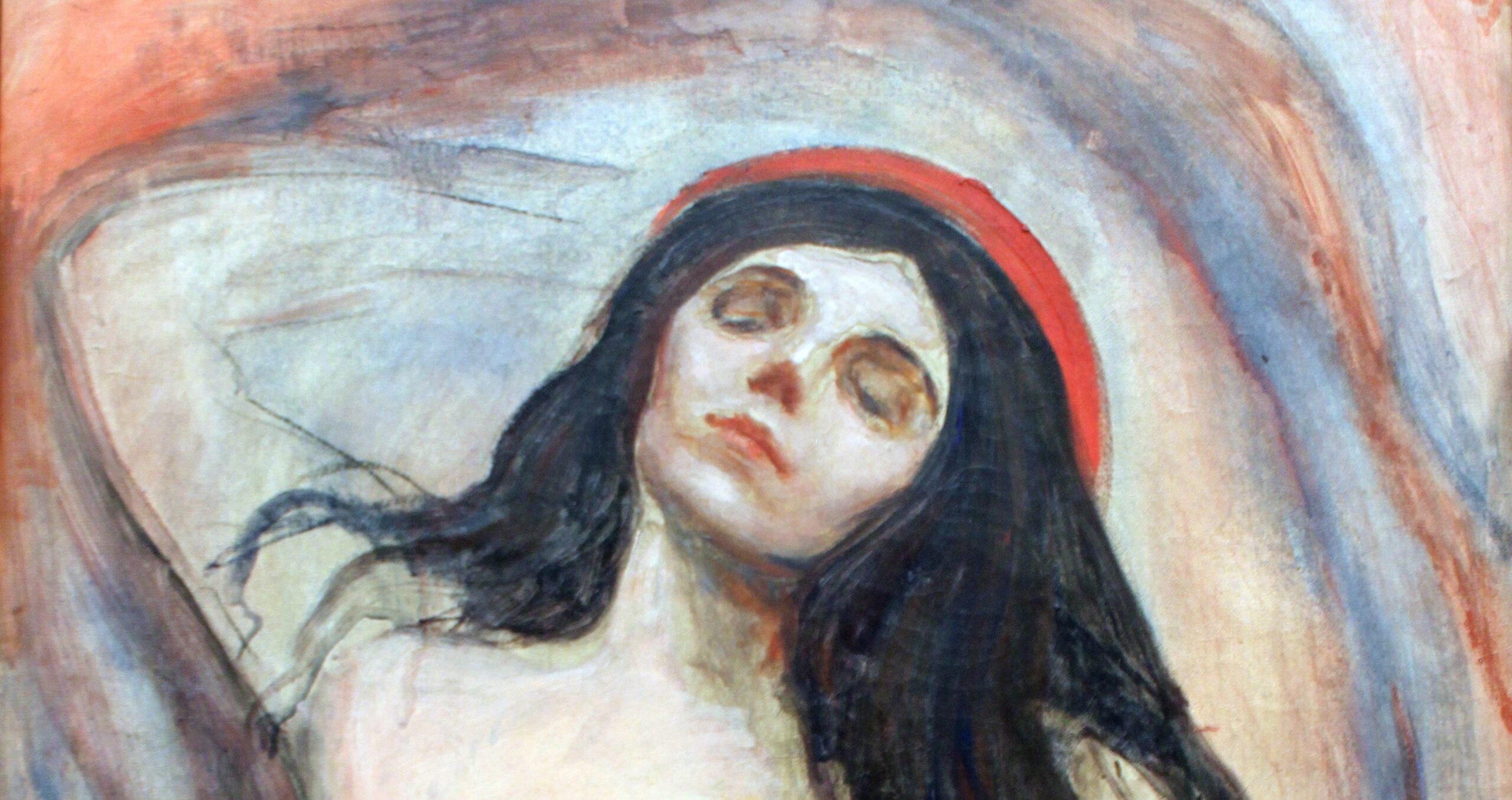 Zoom sur une version de La Madone au Hamburg Kunsthalle, Munch, 1894