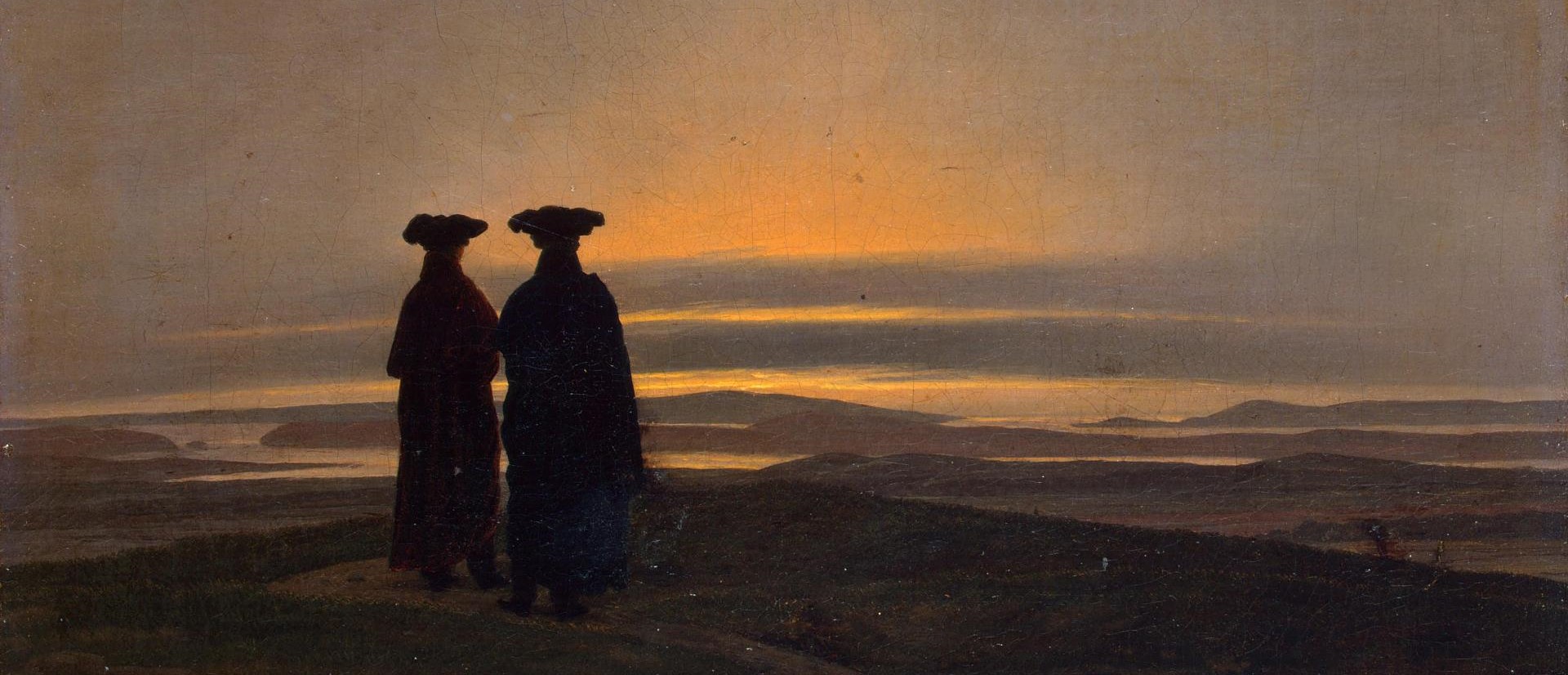 extrait de Crépuscule, de Caspar David Friedrich, 1837