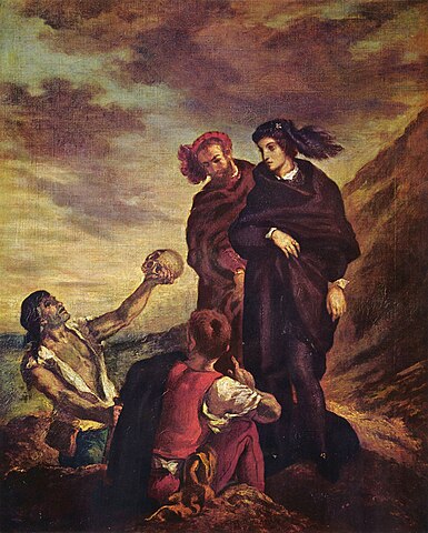 Hamlet et Horatio au cimetière, Delacroix, 1839 