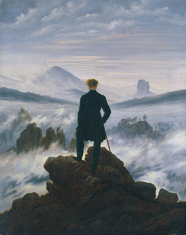 Le Voyageur contemplant une mer de nuages, Caspar David Friedrich,1818 